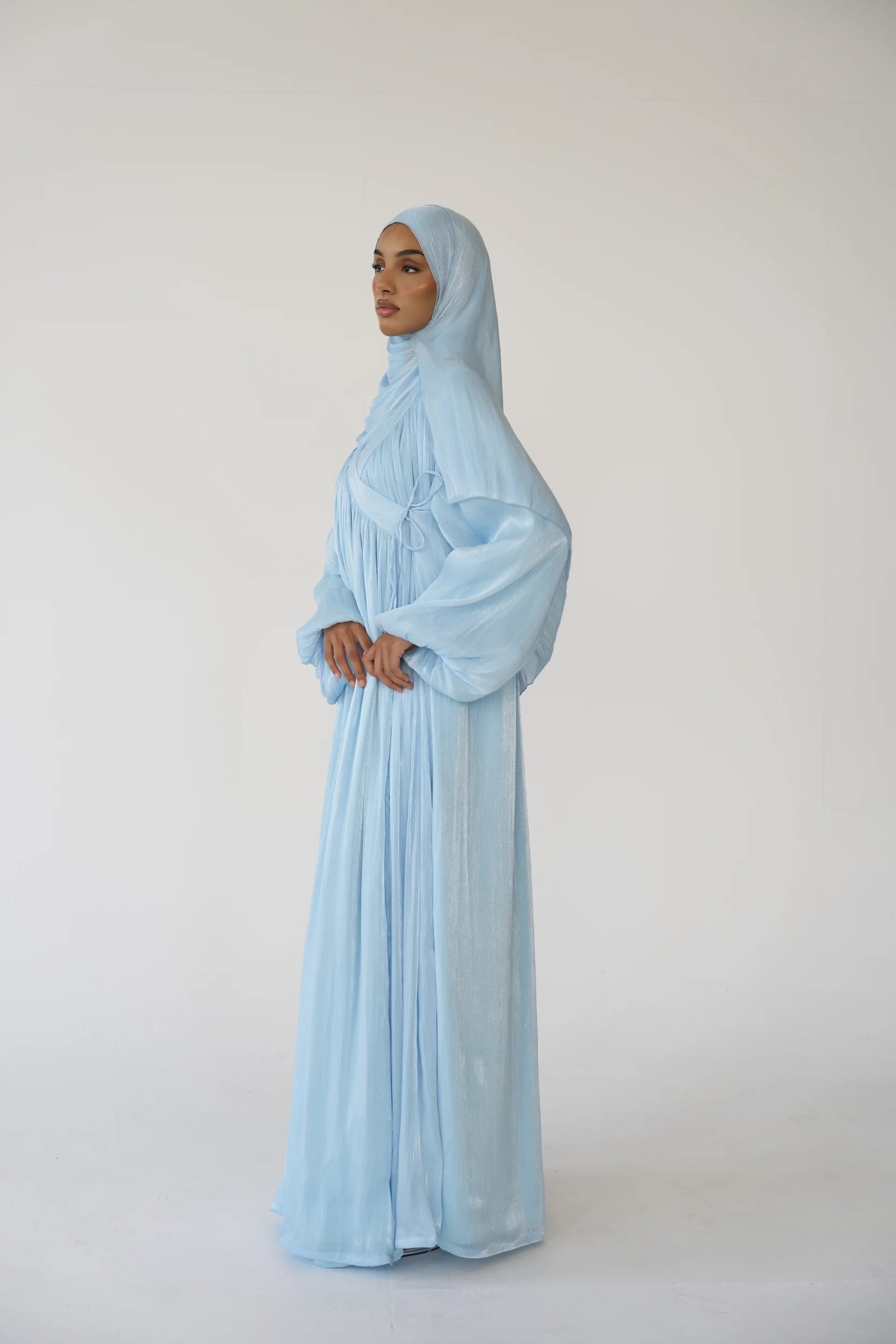 Blue Wrap Maxi Dress