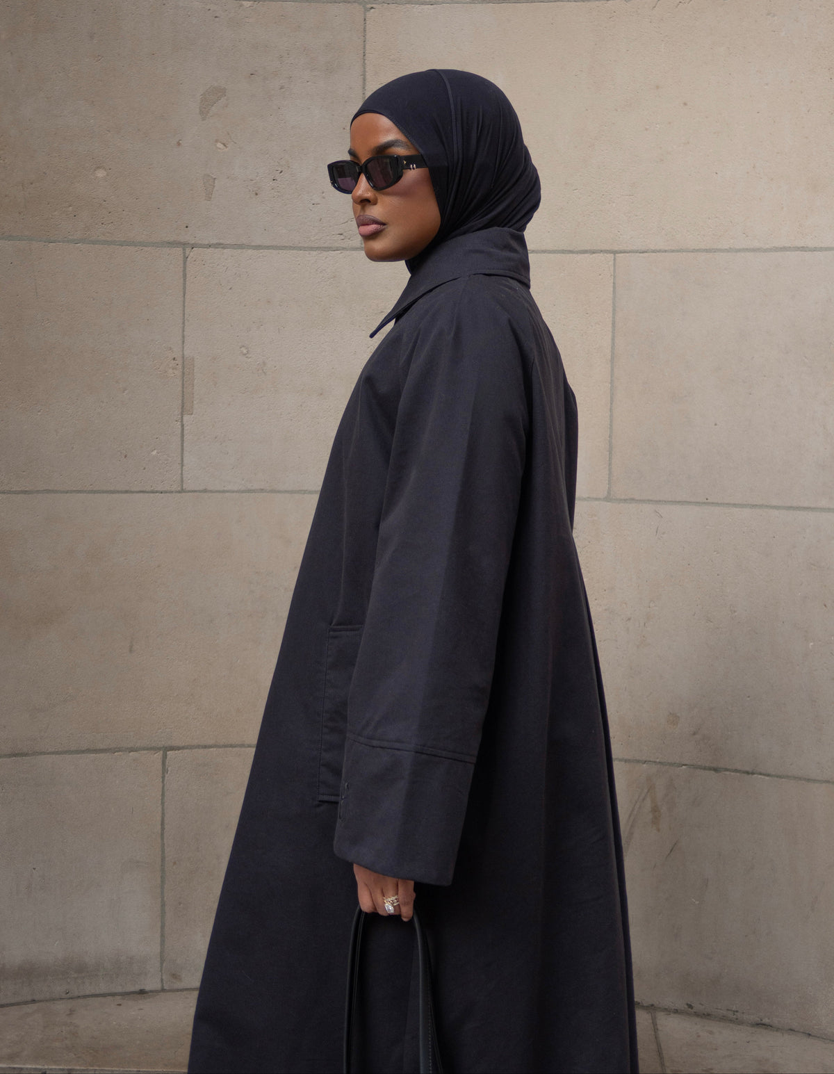 Black Maxi Trench Coat