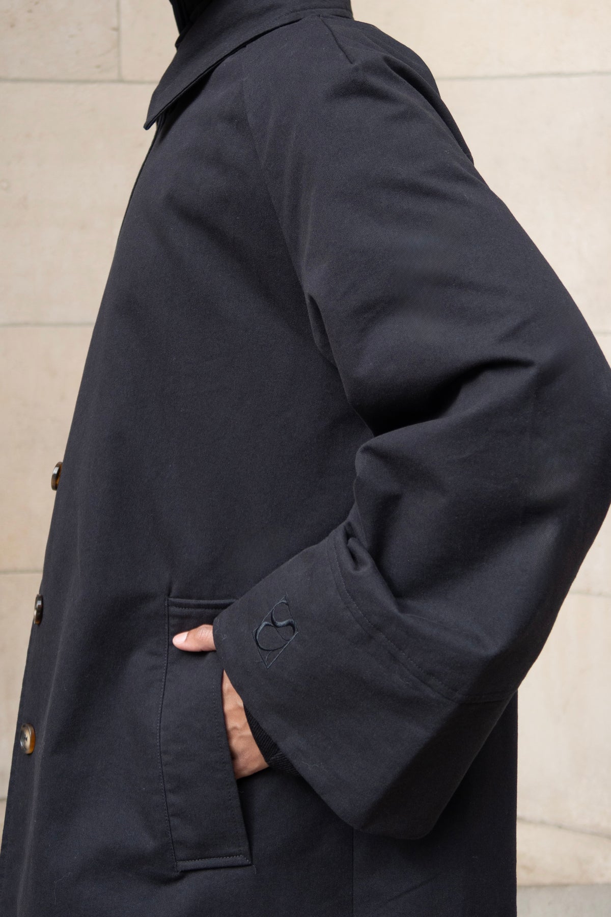 Black Maxi Trench Coat