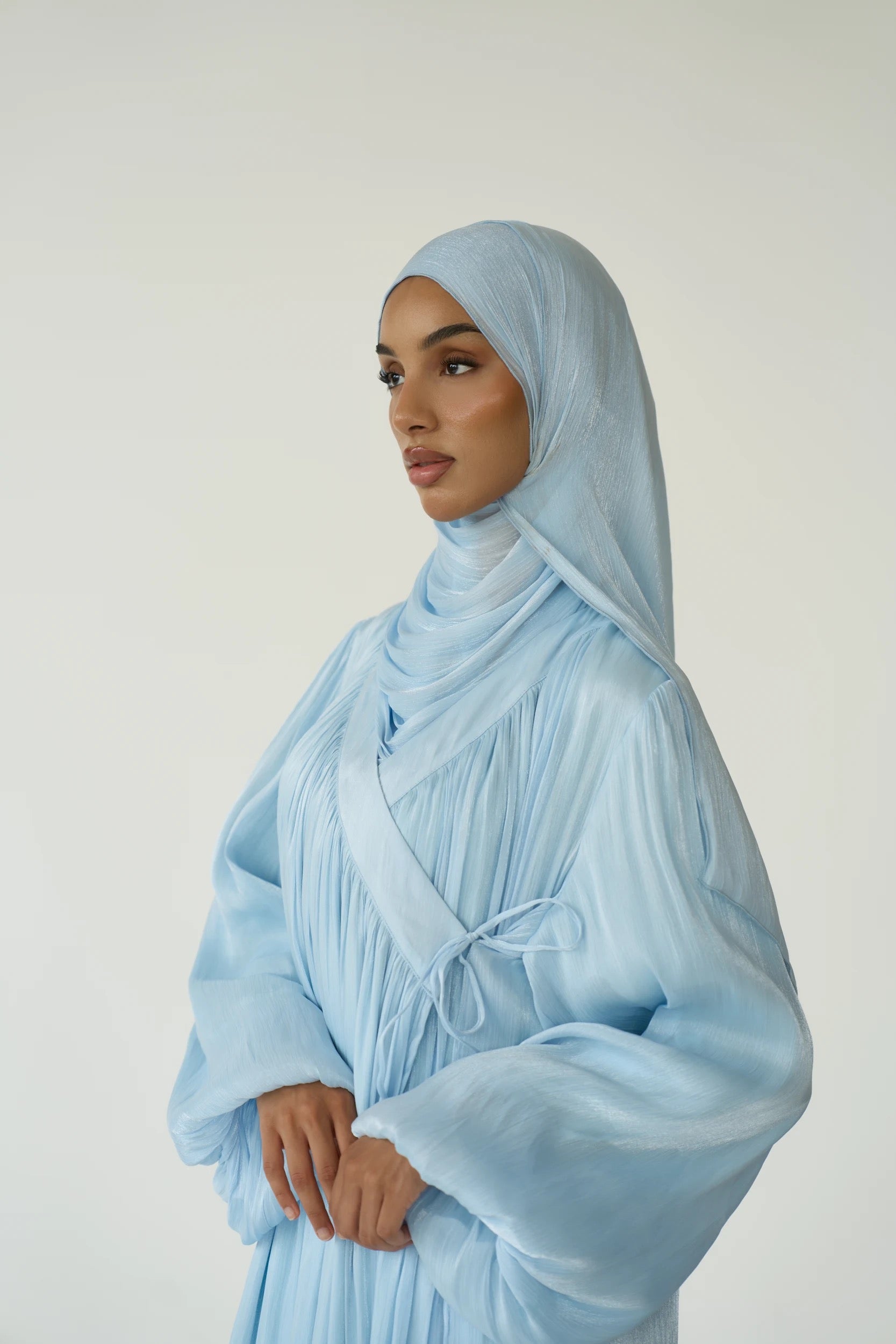 Blue Wrap Maxi Dress