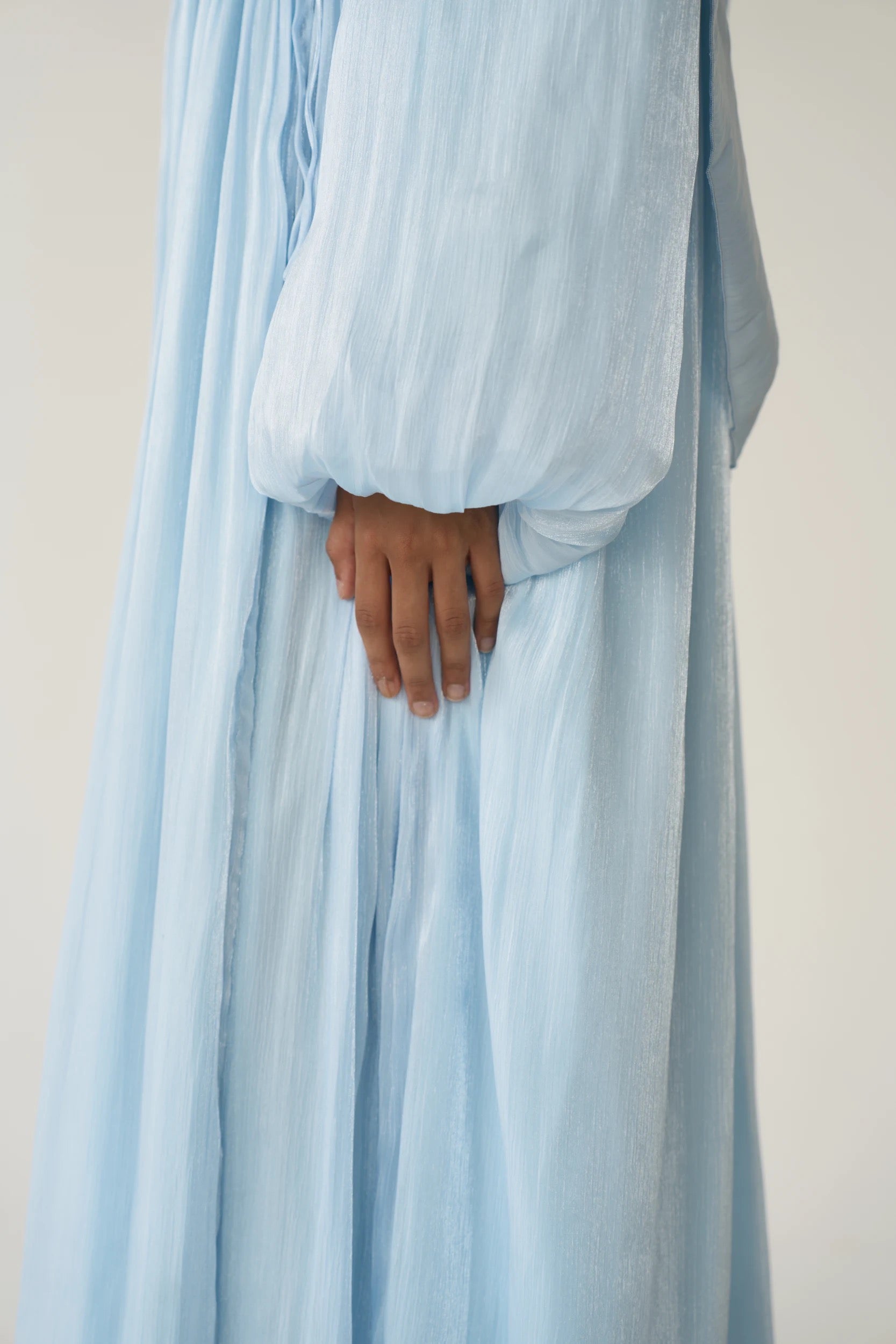 Blue Wrap Maxi Dress