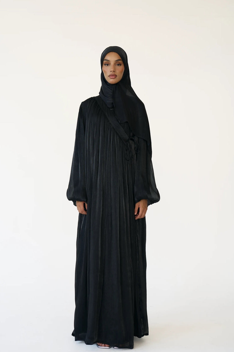 Black Wrap Maxi Dress