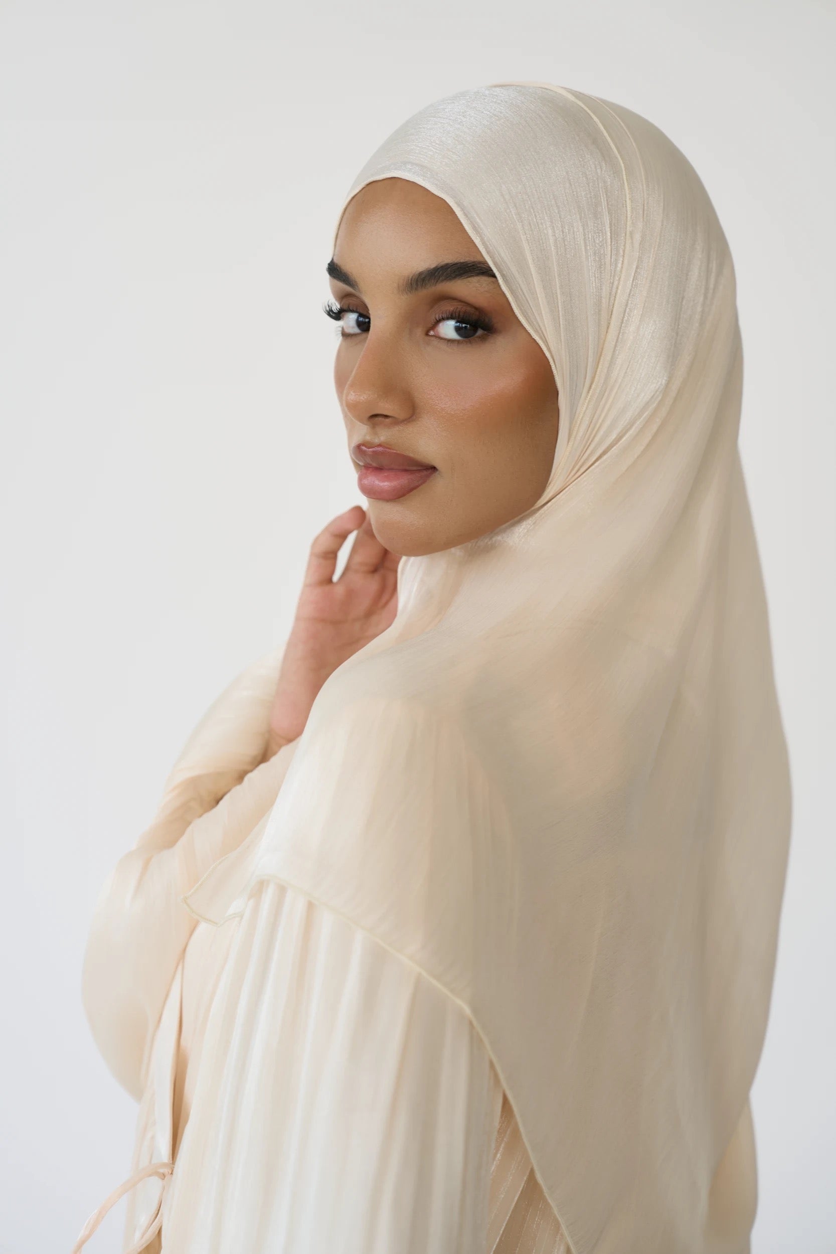 Cream Wrap Maxi Dress